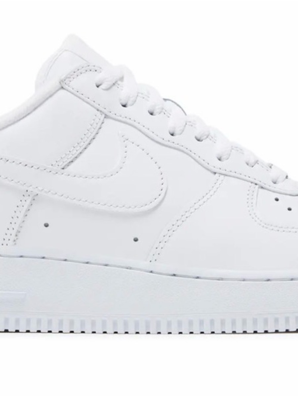 Nike All-White Air Force One Supreme Low Top Sneakers